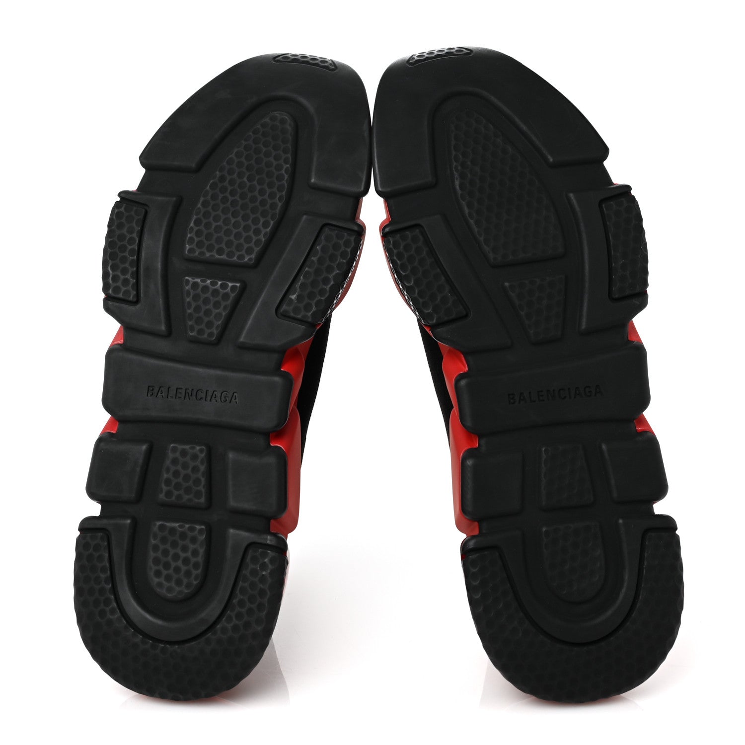 Balenciaga Neoprene Knit Mens Speed Clear Sole Sneakers 45 Black Red 6 of 7