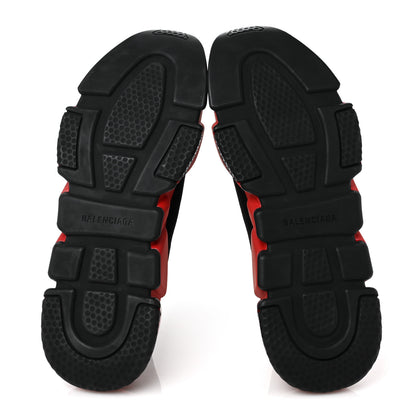 Balenciaga Neoprene Knit Mens Speed Clear Sole Sneakers 45 Black Red 6 of 7