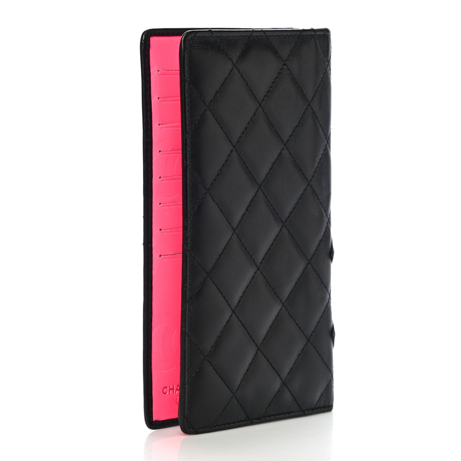 Chanel Calfskin Quilted Cambon Yen Wallet Black 3 of 9