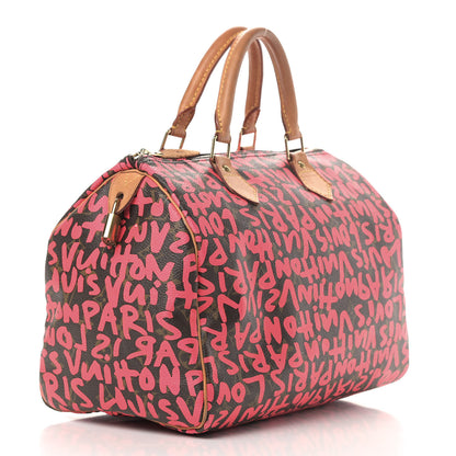 Louis Vuitton Monogram Graffiti Speedy 30 Fuchsia 2 of 11
