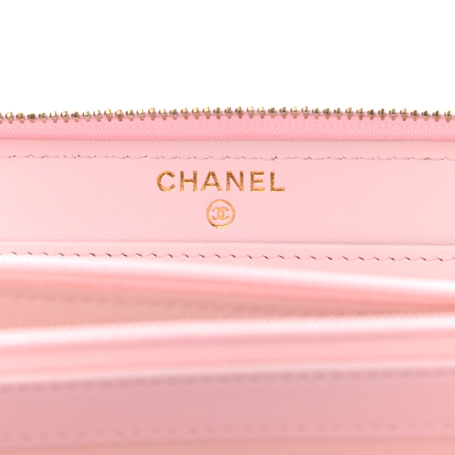 Chanel Caviar Quilted Large Gusset Zip Around Wallet Light Pink 6 of 9