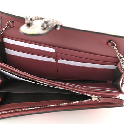 Gucci GG Supreme Monogram Blooms Dionysus Chain Clutch Wallet Beige Multicolor Dry Rose 4 of 6