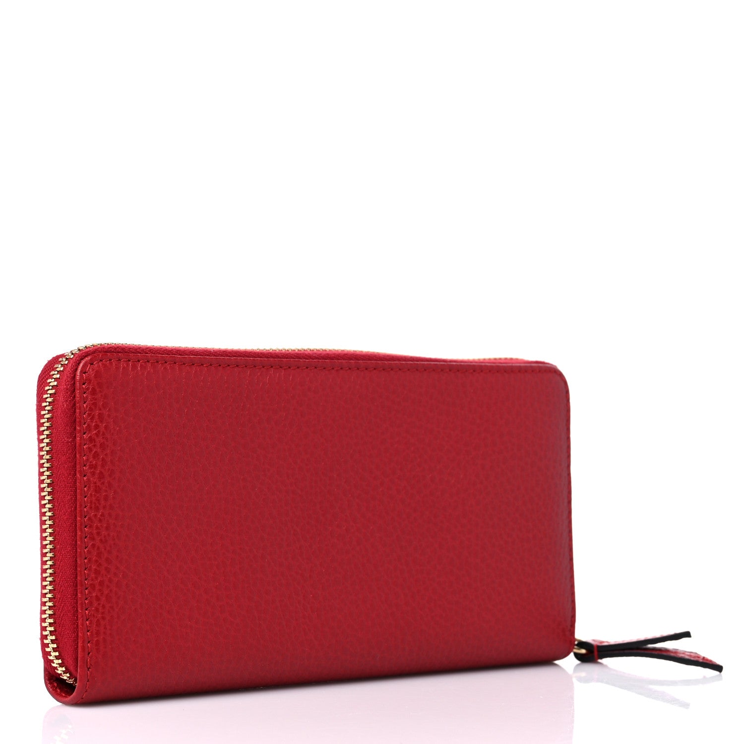 Gucci Calfskin GG Marmont Continental Zip Wallet Hibiscus Red 3 of 11