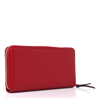 Gucci Calfskin GG Marmont Continental Zip Wallet Hibiscus Red 3 of 11