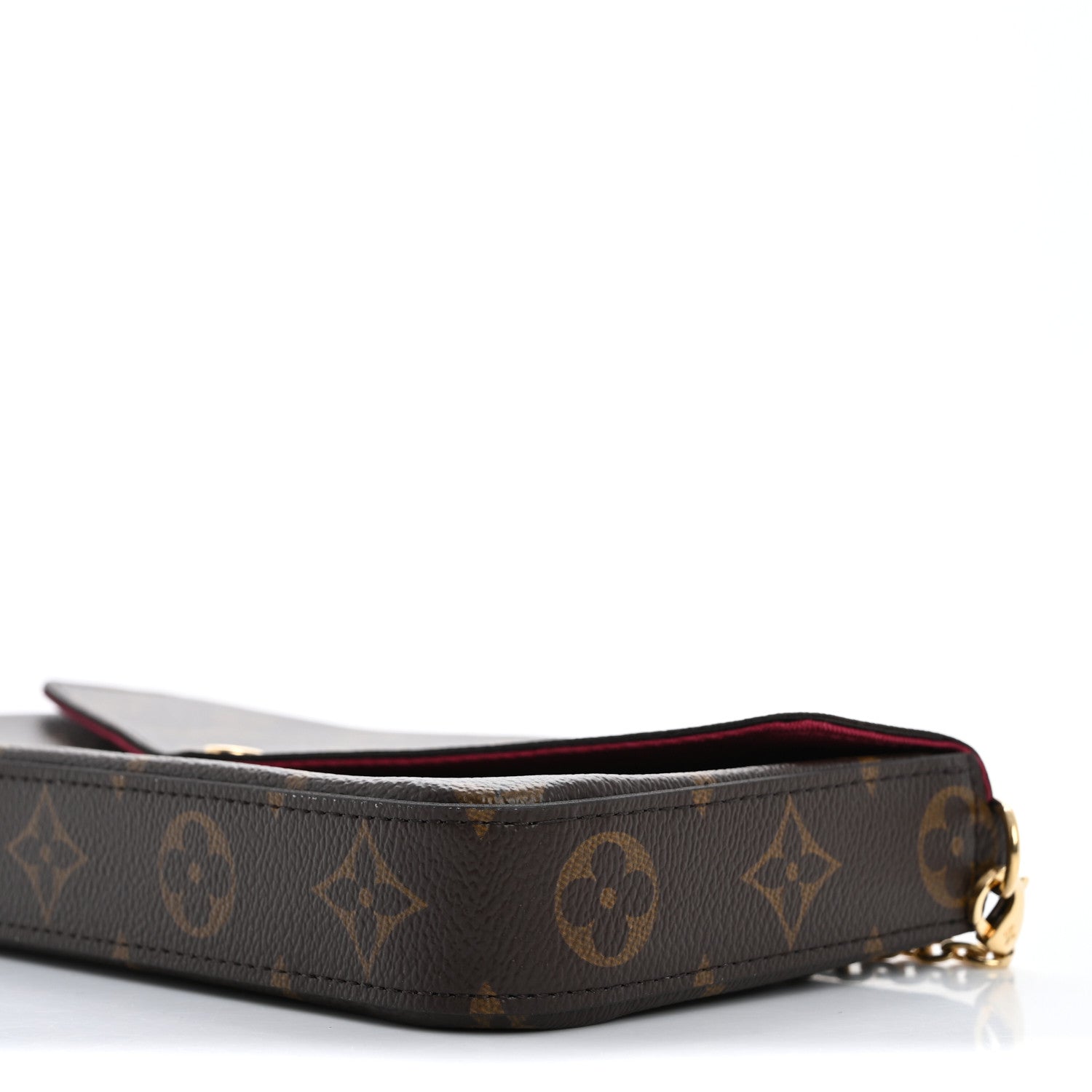 Louis Vuitton Monogram Pochette Felicie Chain Wallet Fuchsia 11 of 14