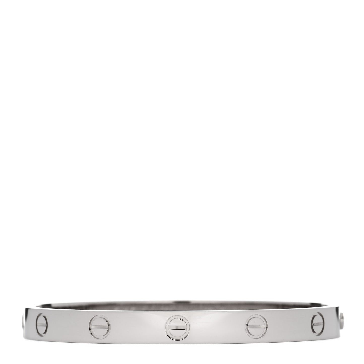 18K White Gold LOVE Bracelet 17