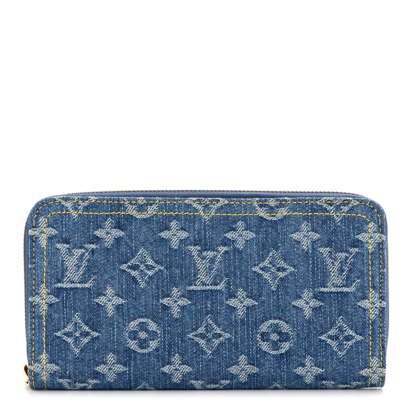 Monogram Denim Zippy Wallet NM Blue