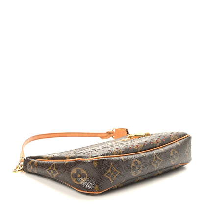 Louis Vuitton Monogram Perforated Pochette Accessories Bag Orange 4 of 8