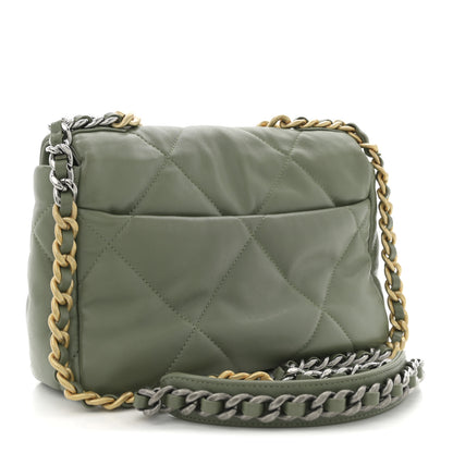 Chanel Lambskin Quilted Medium Chanel 19 Flap Green 3 of 10