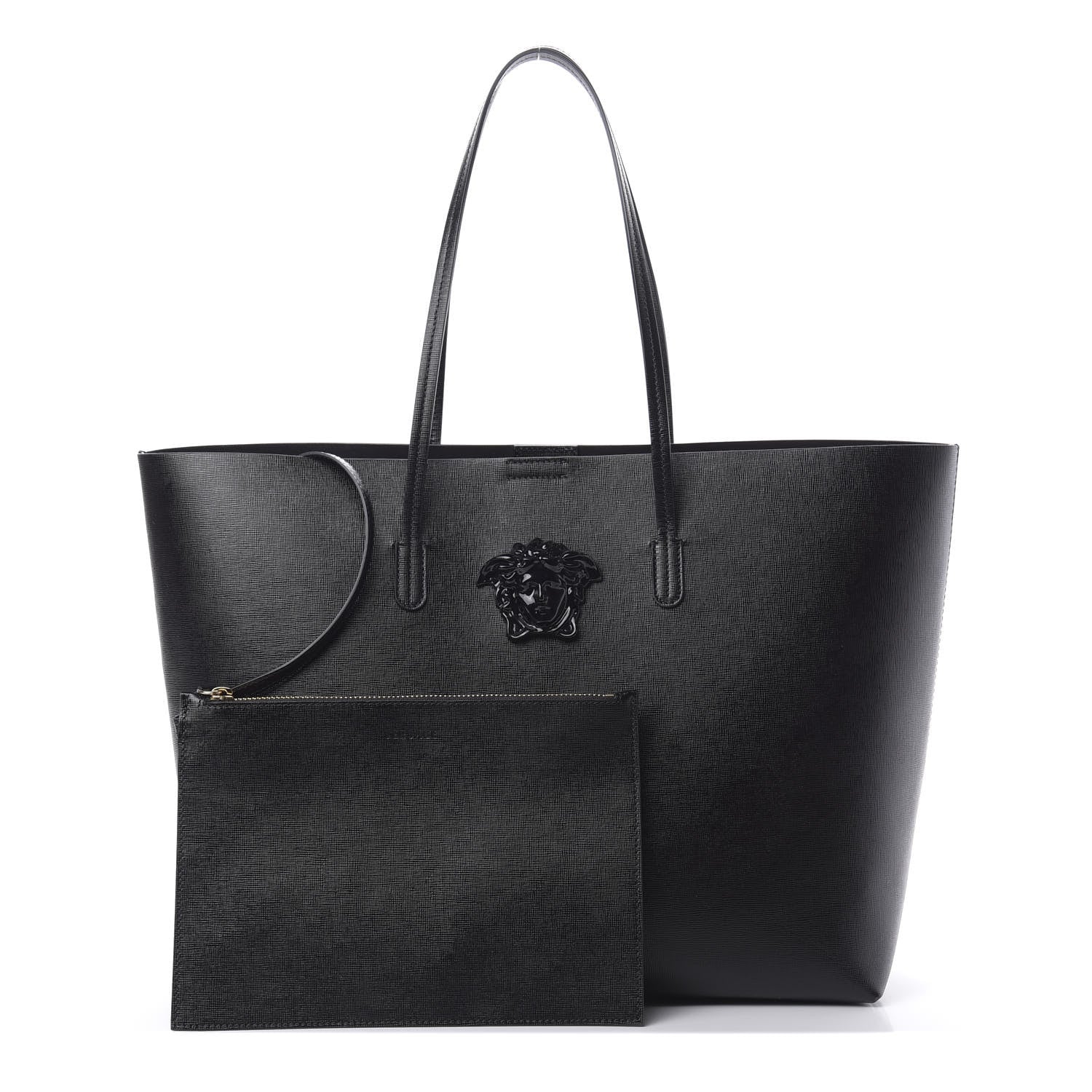 Versace Saffiano Palazzo Medusa Tote Black 1 of 10
