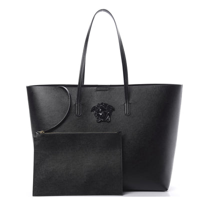Versace Saffiano Palazzo Medusa Tote Black 1 of 10