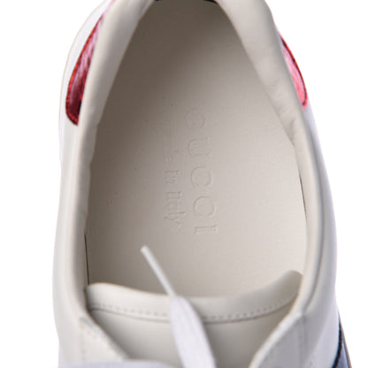Gucci Calfskin Ayers Web Tiger Embroidered Mens Ace Sneakers7.5 White 6 of 12