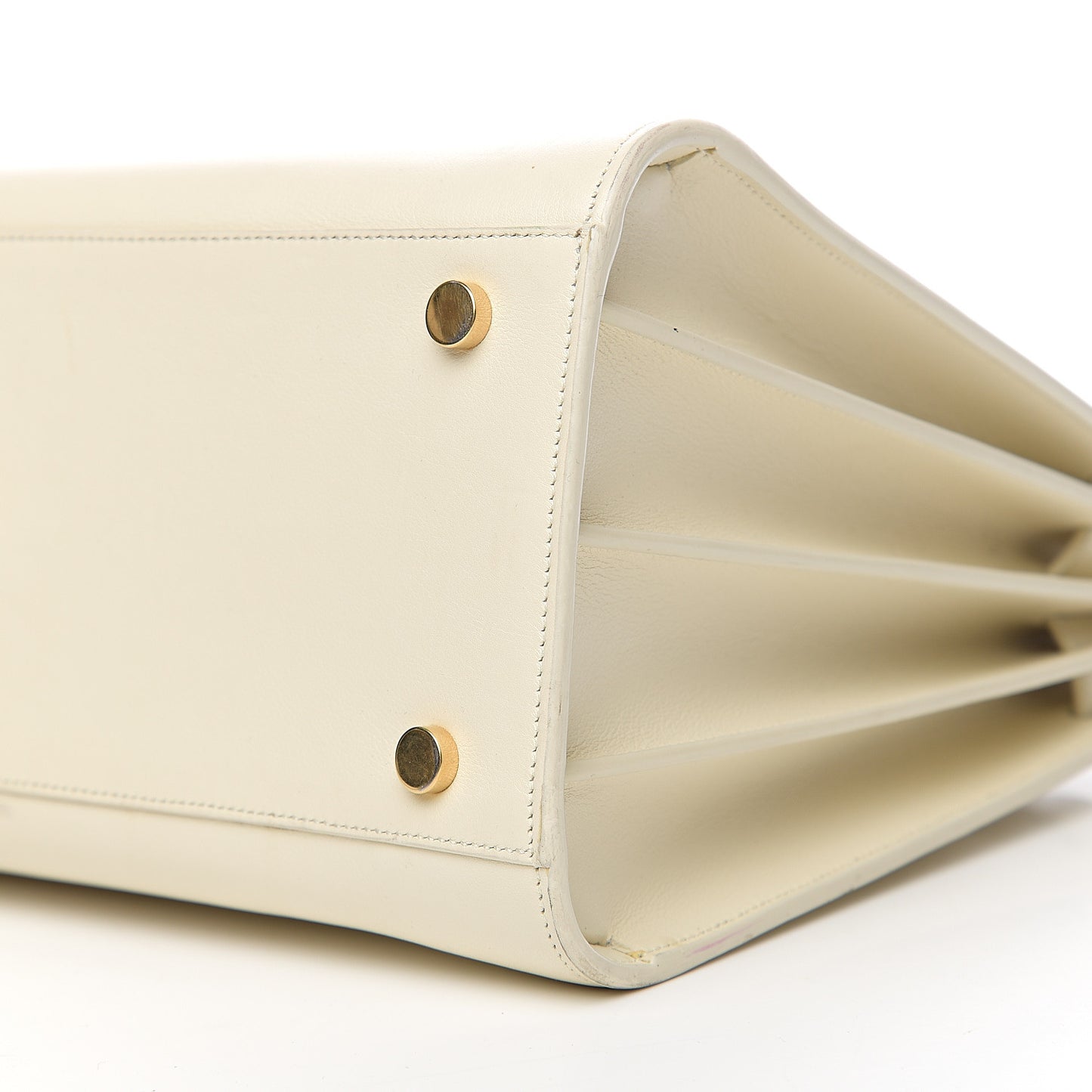 Grained Calfskin Small Sac De Jour Dove White