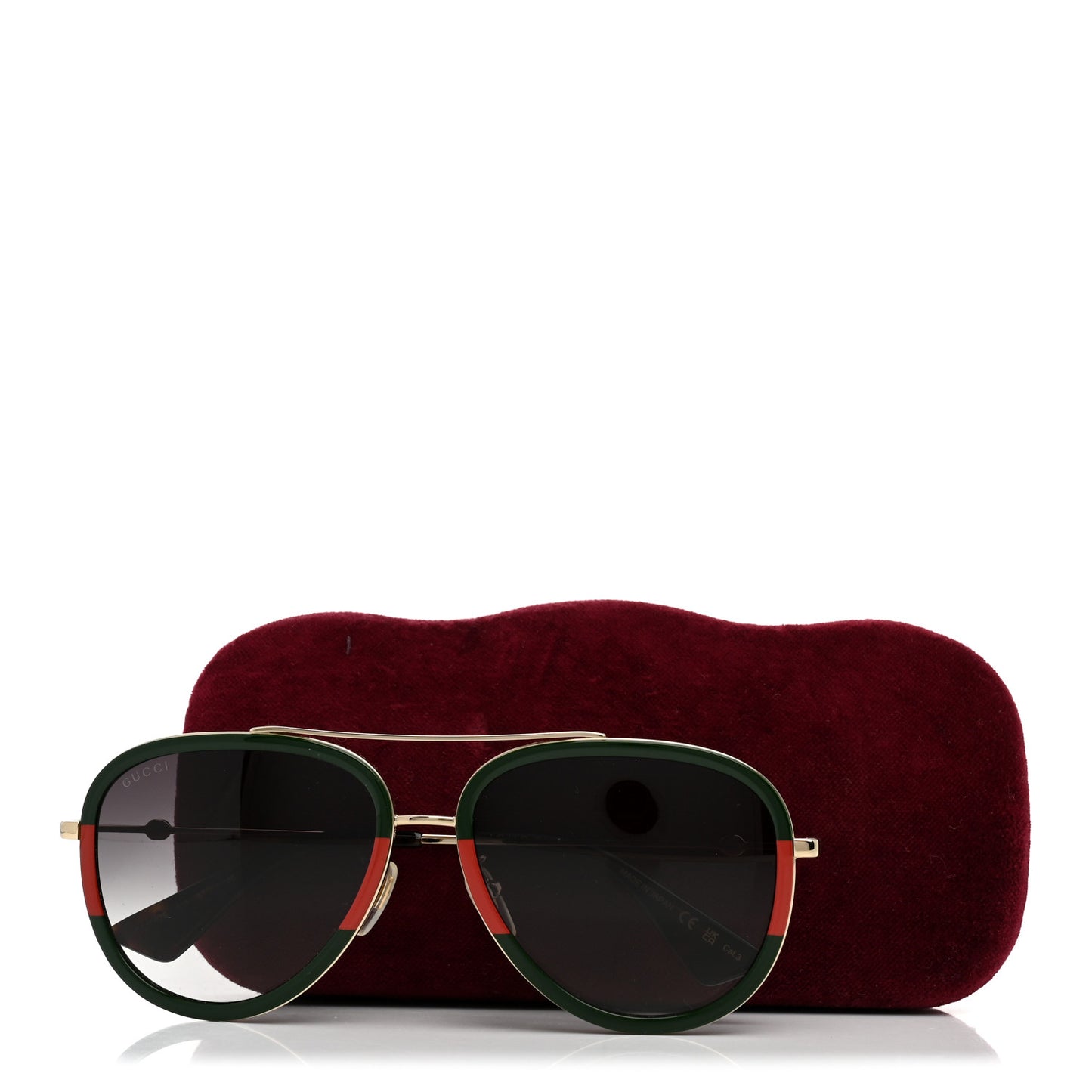 Web Aviator Sunglasses GG0062S Green Red