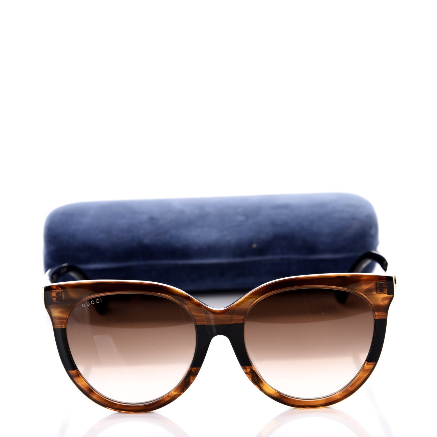 Gucci Acetate Cat Eye Sunglasses GG0179SA Havana Black Brown 8 of 8