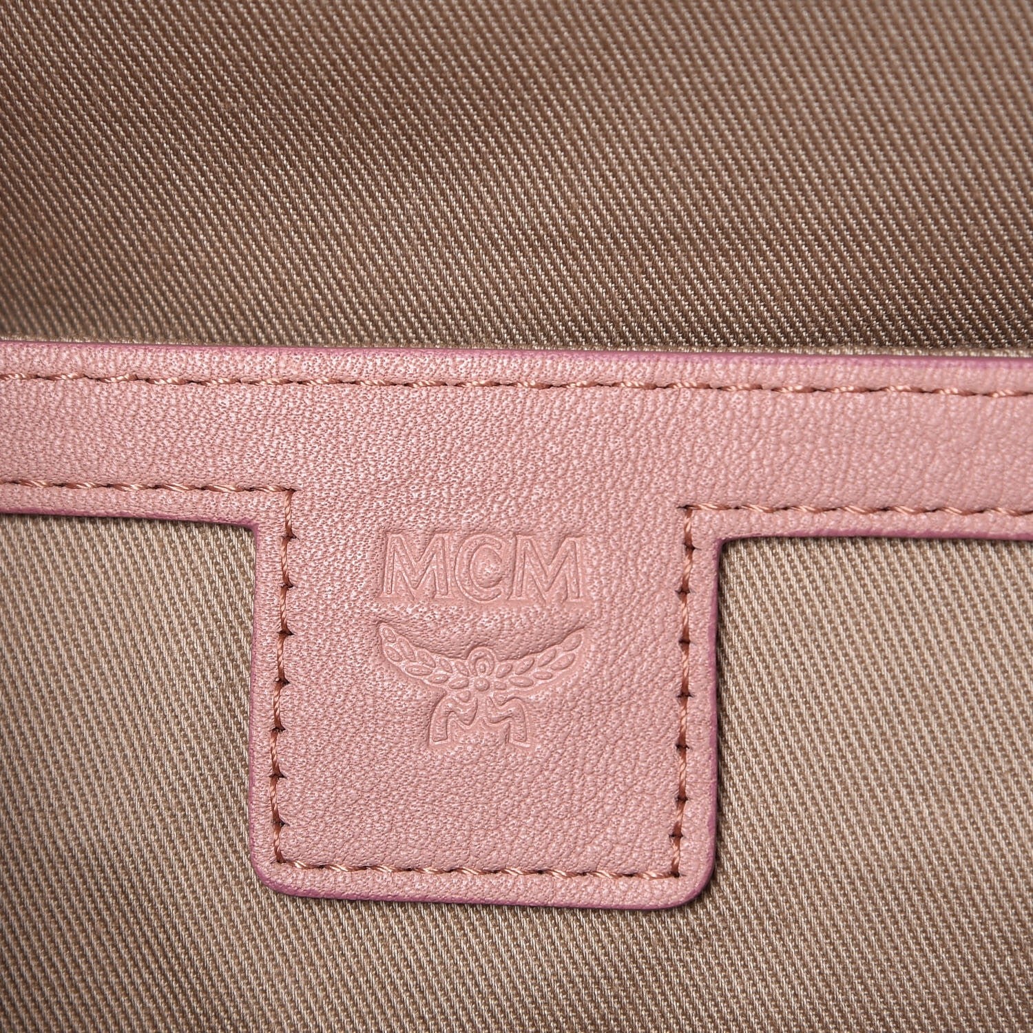 MCM Calfskin Ottomar Monogram Small Backpack Pink 6 of 8