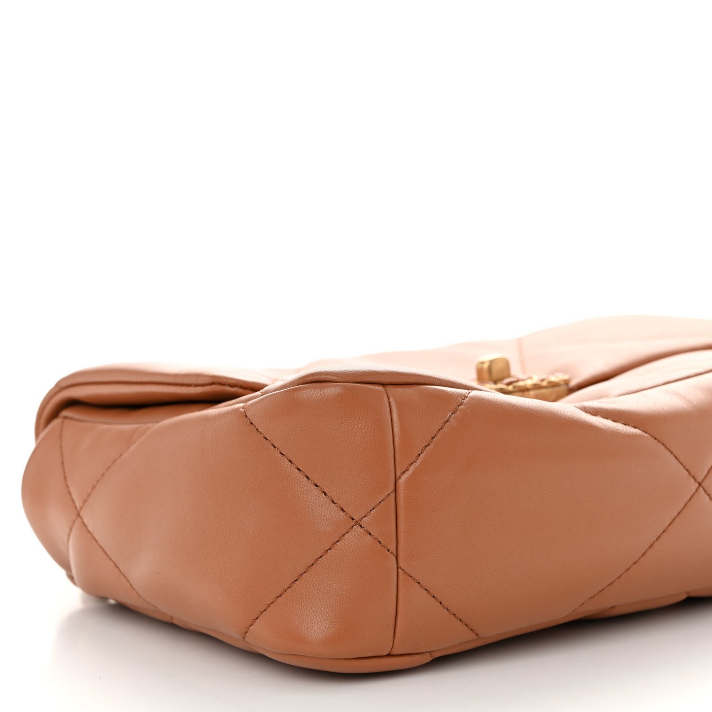 Lambskin Quilted Medium Chanel 19 Flap Brown