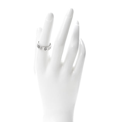 Cartier 18K White Gold 5.5mm LOVE Ring 56 7.5 2 of 5