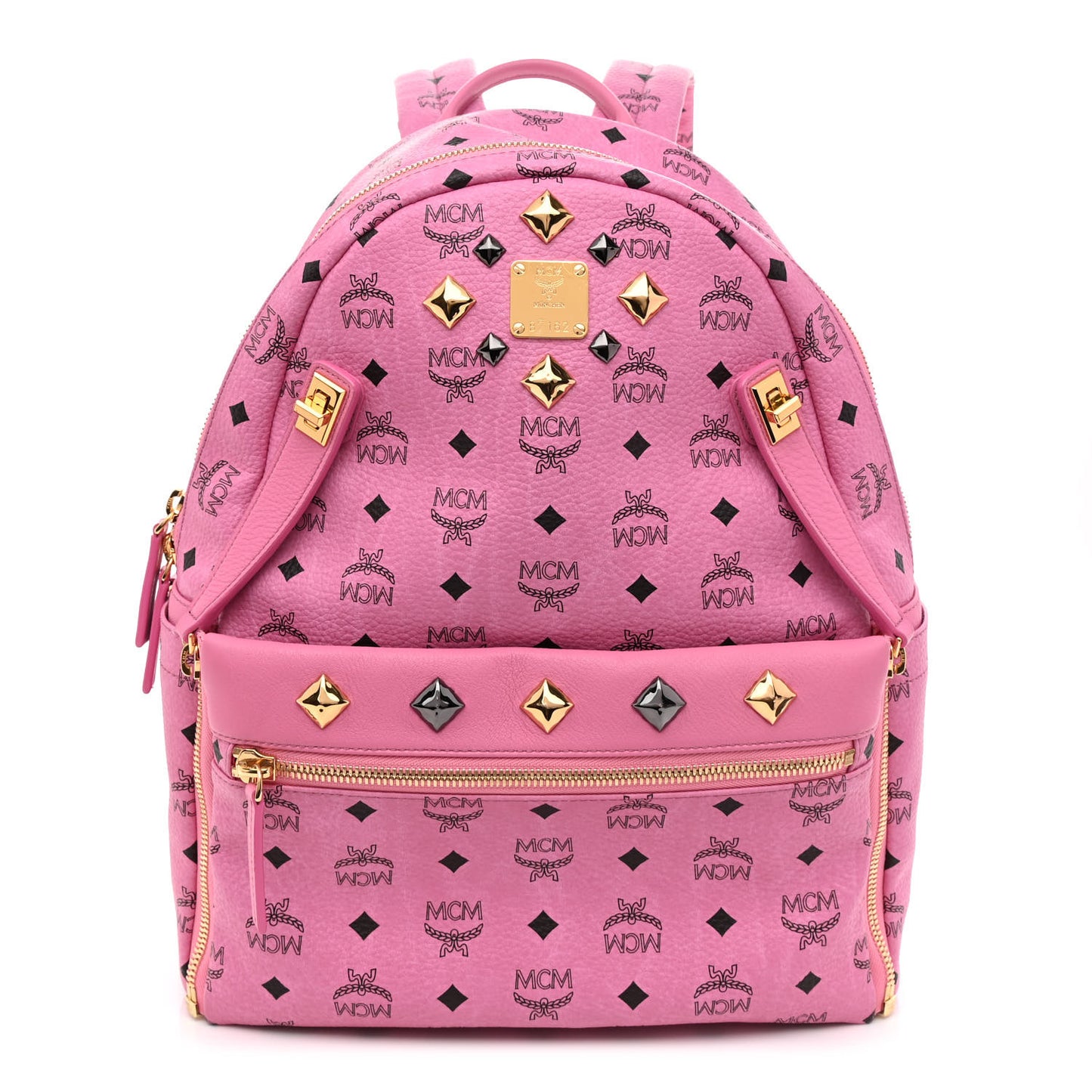 Visetos Studded Medium Dual Stark Backpack Pink