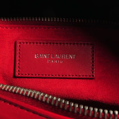 Saint Laurent Leather Studded Classic Duffle 6 Red 7 of 8