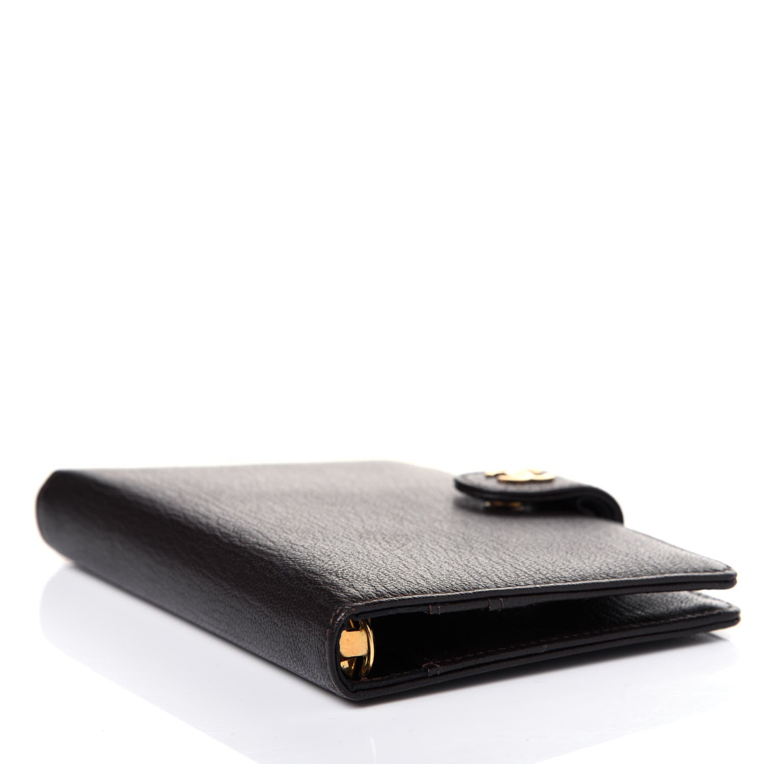Chanel Goatskin Small Ring Agenda Planner Dark Brown 4 of 16