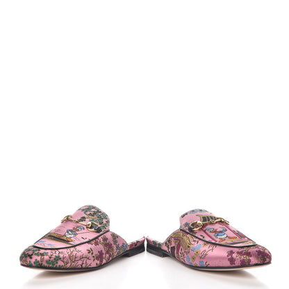 Gucci X DISNEY Jacquard Japanese Donald Duck Womens Princetown Slippers 38 Pink Black 6 of 11