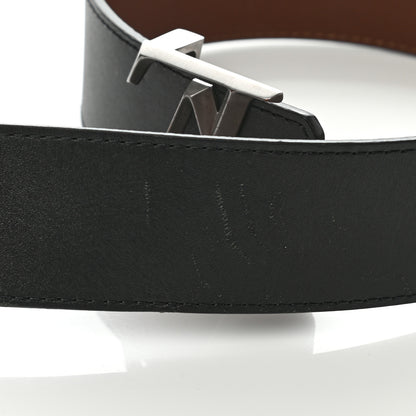 Louis Vuitton Calfskin 40mm LV Pyramide Reversible Belt 95 38 Black 7 of 10
