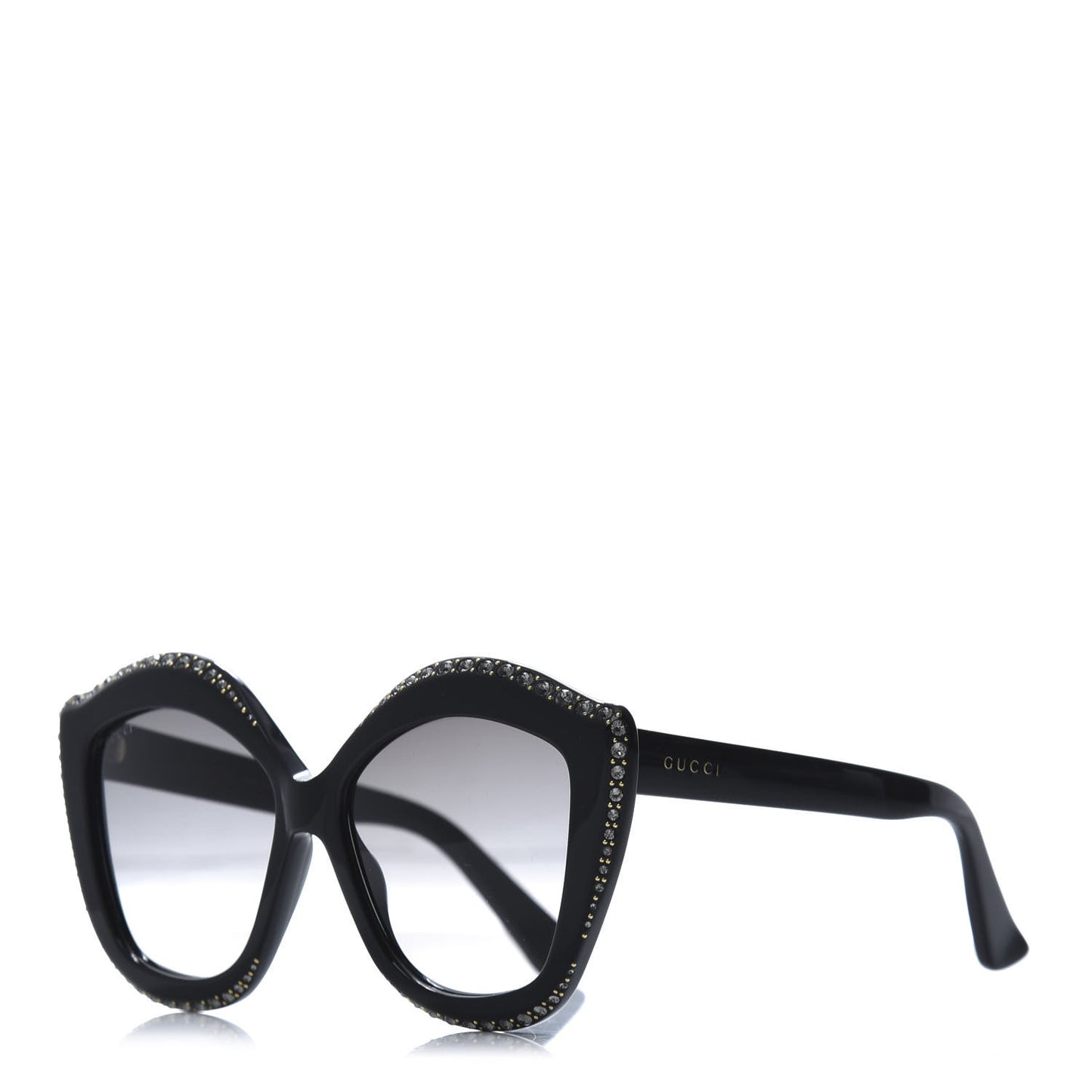 Crystal Cat Eye GG0118S Sunglasses Black