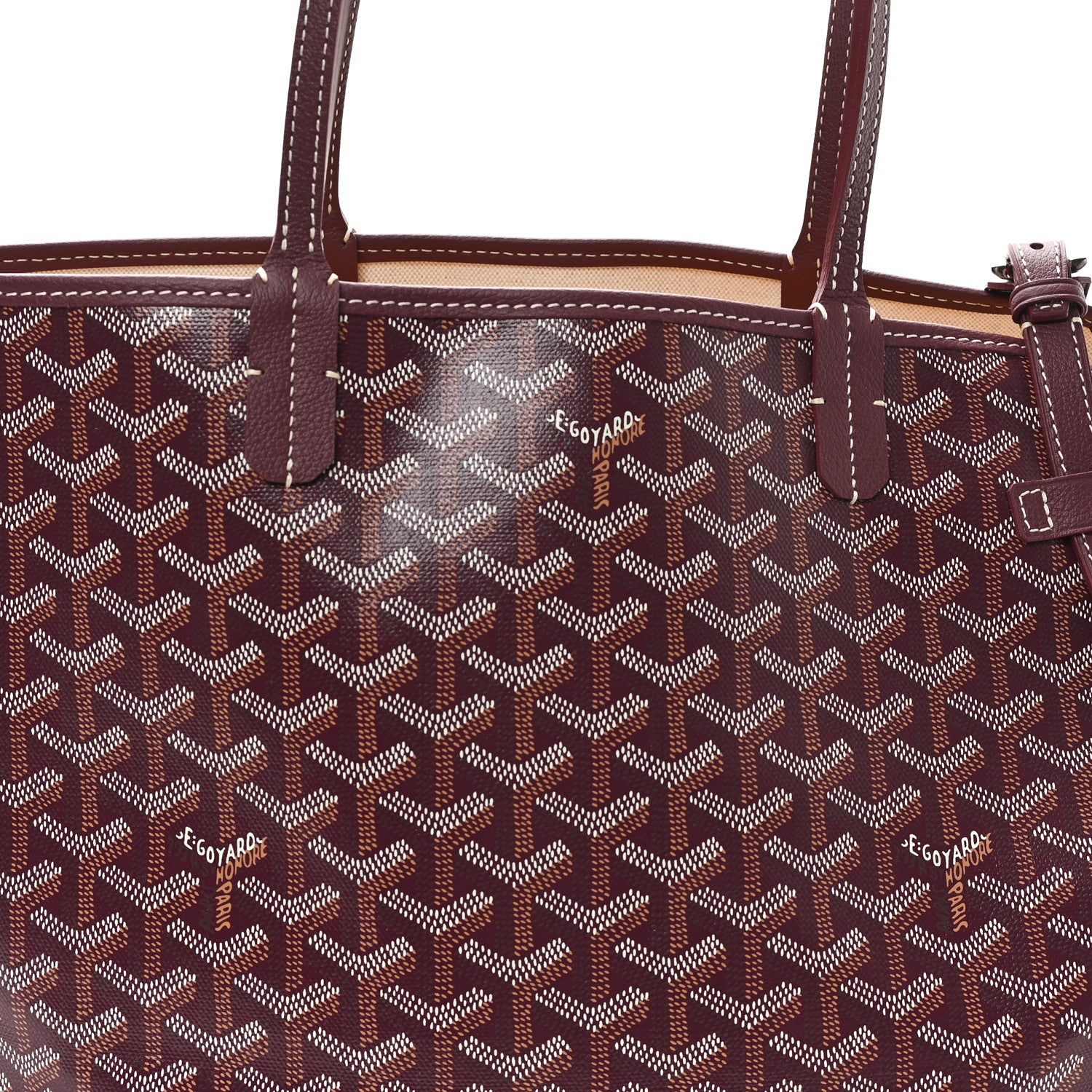 Goyard Goyardine Chien Gris Bag Burgundy 7 of 9
