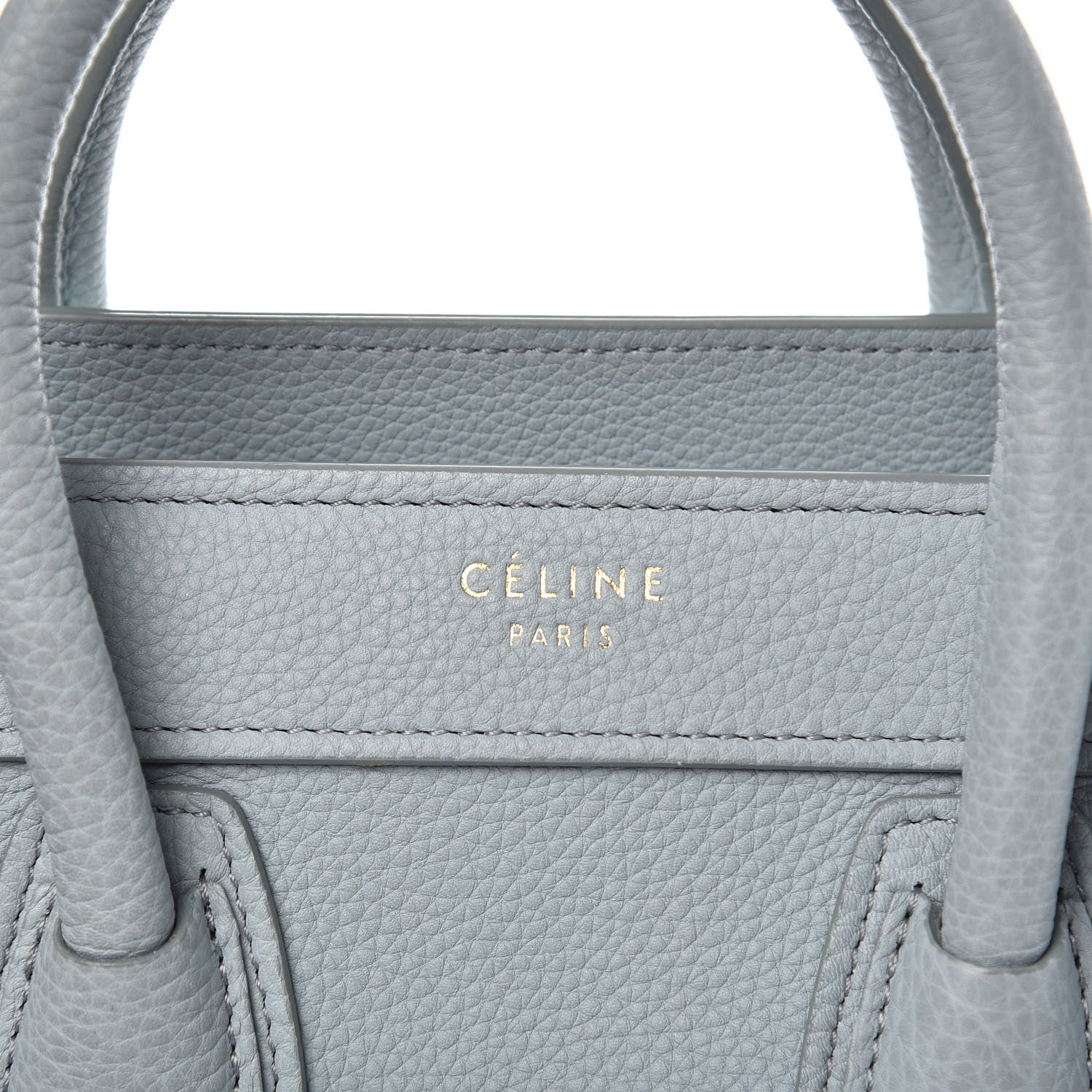 Celine Drummed Calfskin Nano Luggage Cloud 10 of 14