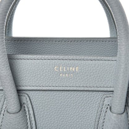 Celine Drummed Calfskin Nano Luggage Cloud 10 of 14