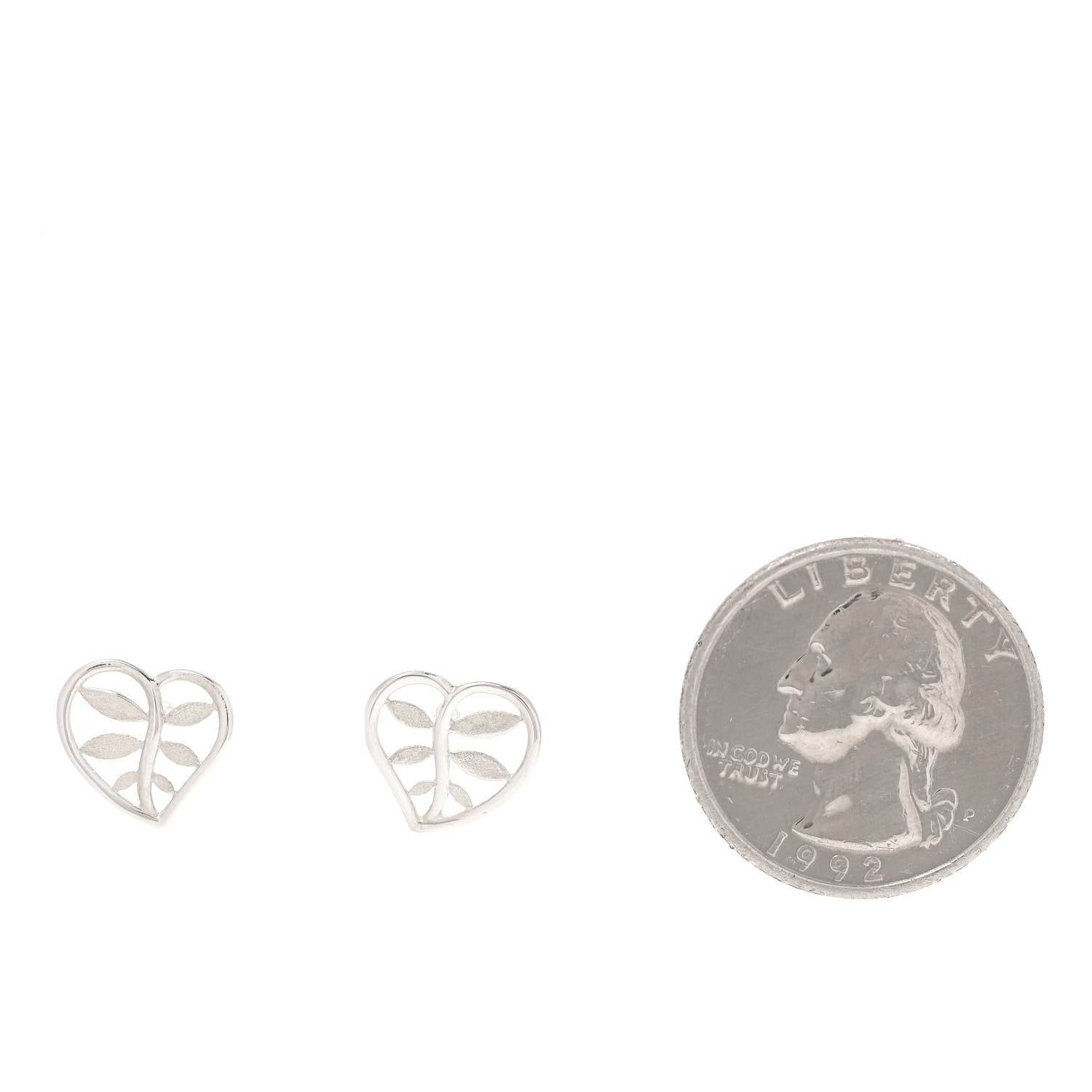 Tiffany Sterling Silver Paloma Picasso Villa Paloma Heart Palm Earrings 2 of 6