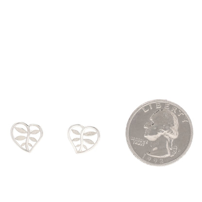 Tiffany Sterling Silver Paloma Picasso Villa Paloma Heart Palm Earrings 2 of 6