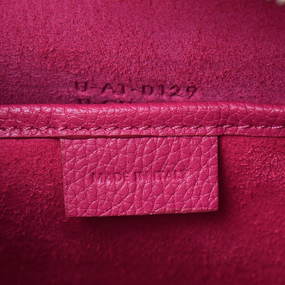 Celine Drummed Calfskin Nano Luggage Plum 9 of 10