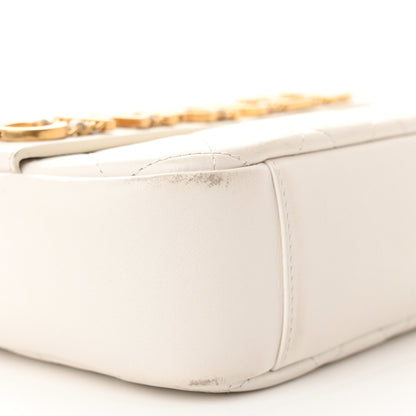 Chanel Calfskin Quilted Enchained Camera Case Bag White 9 of 13