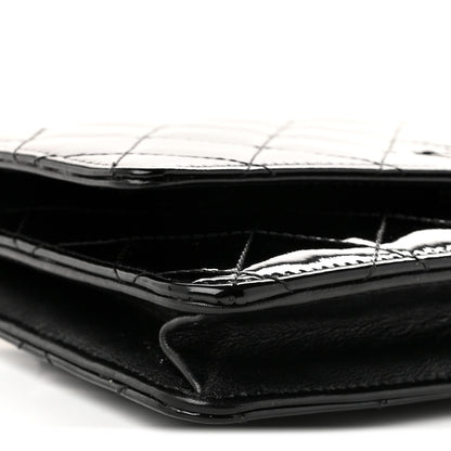 Chanel Patent Quilted Wallet On Chain WOC Black 9 of 10
