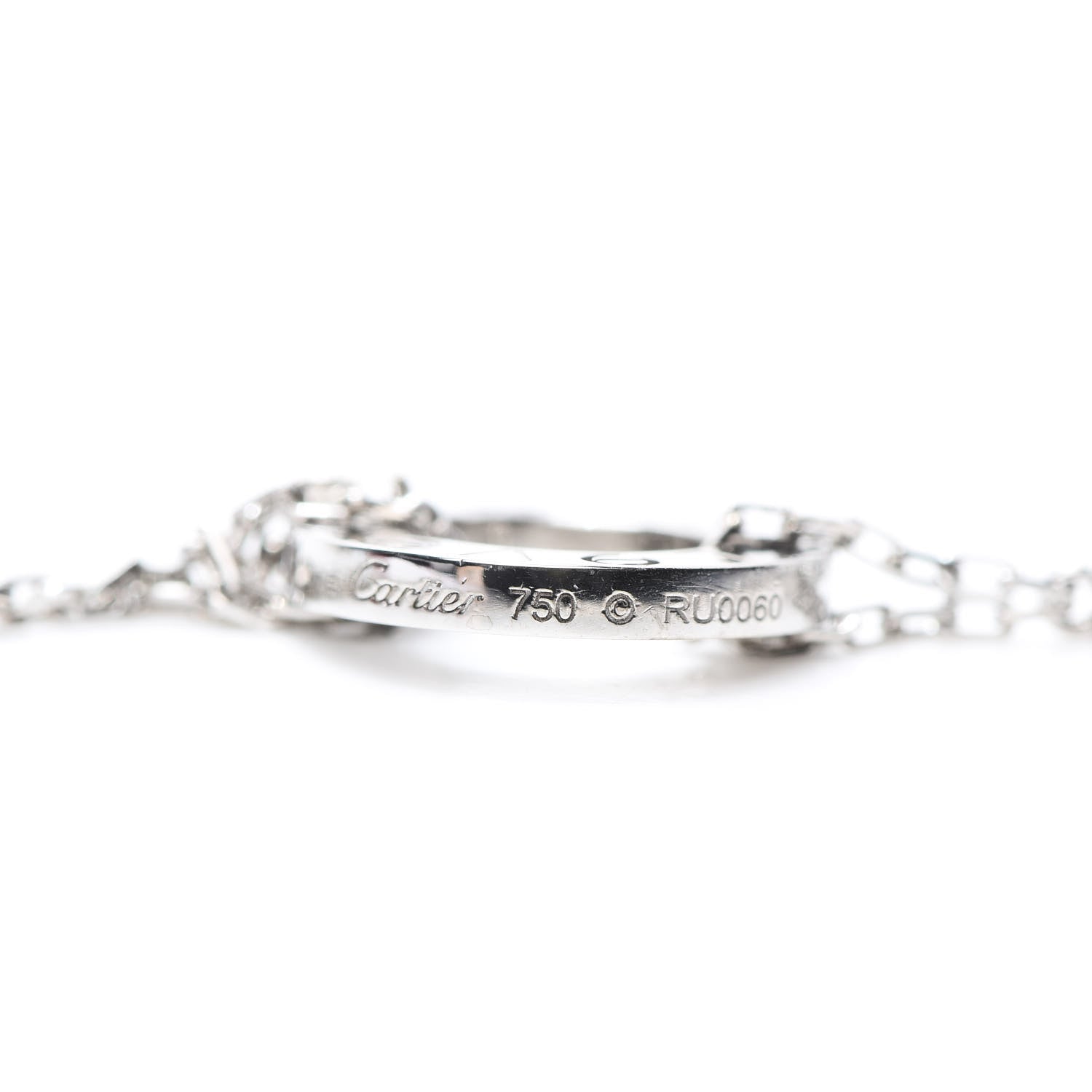 Cartier 18K White Gold Diamond LOVE Bracelet 4 of 6