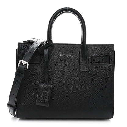 Saint Laurent Grained Calfskin Nano Sac De Jour Black 1 of 11