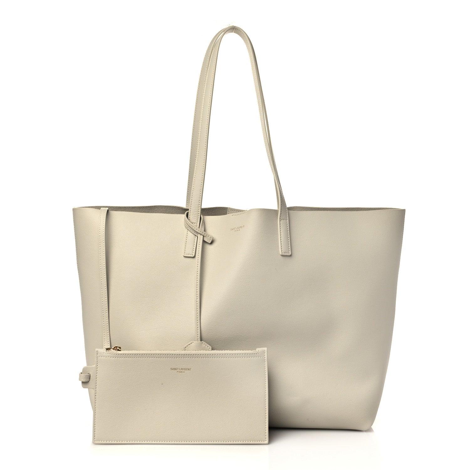 Saint Laurent Calfskin Large Shopping Tote Porcellana 1 of 15