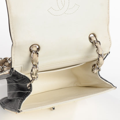 Chanel Patent Square Quilt Mini Flap White Black 7 of 9