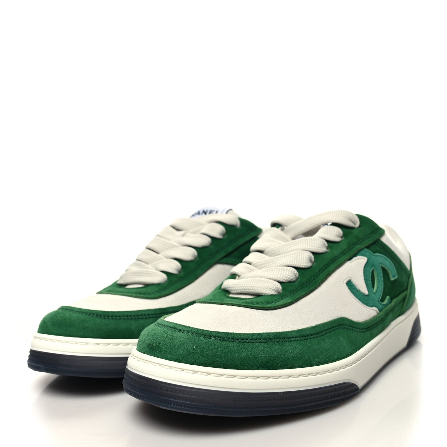 Suede Kidskin Womens CC Sneakers 38 White Green
