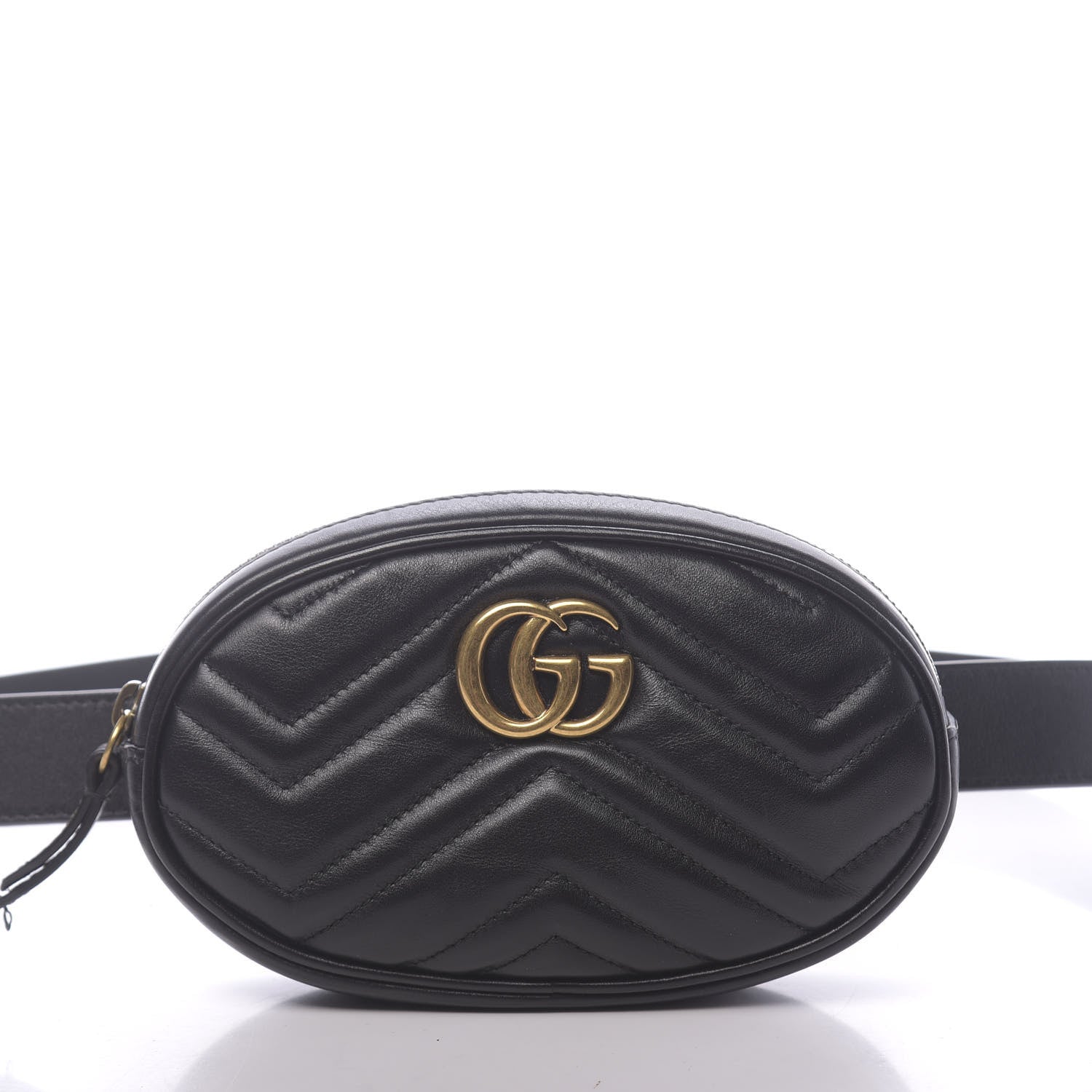 Gucci Calfskin Matelasse GG Marmont Belt Bag 95 38 Black 12 of 12
