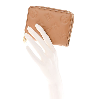 Louis Vuitton Lambskin Embossed Monogram Lou Coussin Wallet Camel 3 of 11