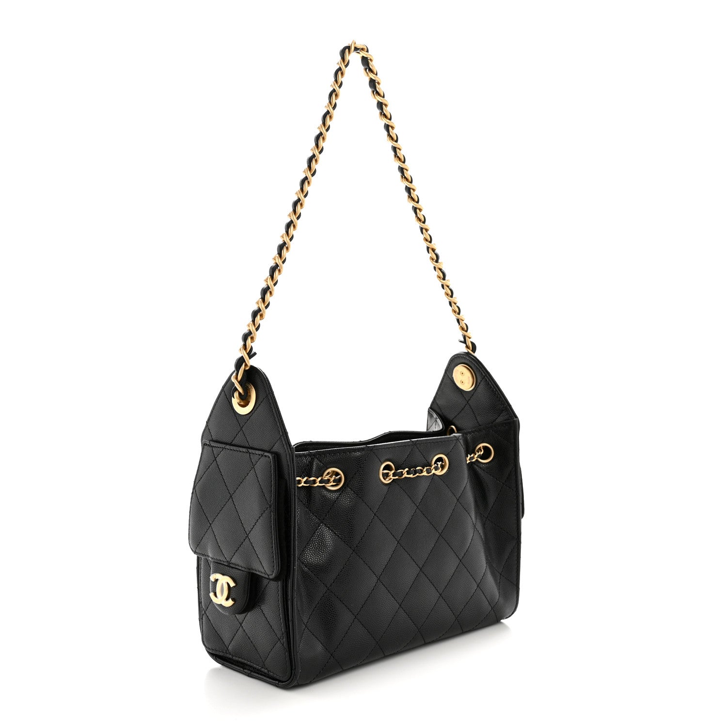 Chanel Caviar Quilted Mini Chanel 25 Handbag Black 3 of 11