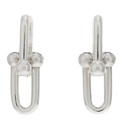 Tiffany Sterling Silver Large HardWear Link Earrings 1 of 4