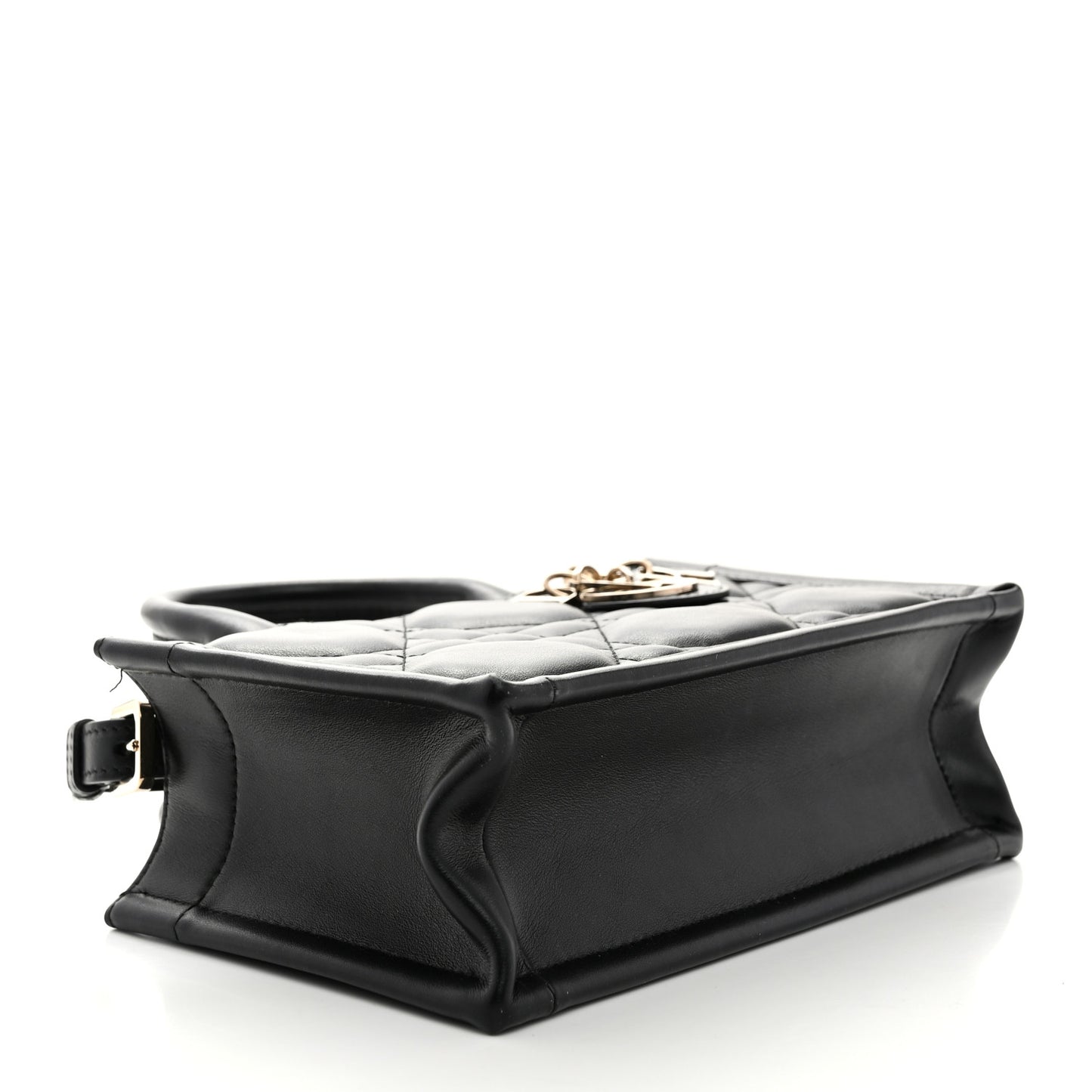 Calfskin Macrocannage Mini Book Tote Black