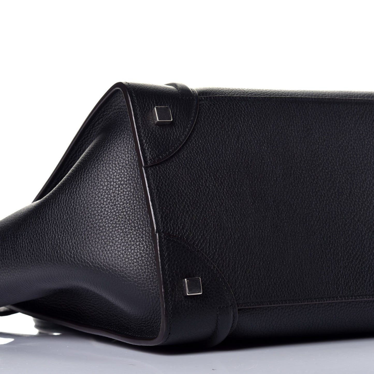 Drummed Calfskin Mini Luggage Black