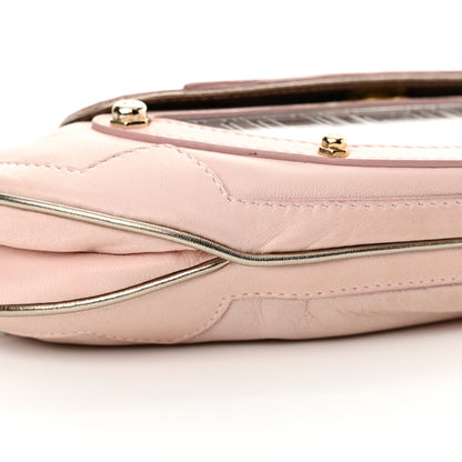 Fendi Nappa Flipping Mini Vanity Mirror Clutch Rose 9 of 15