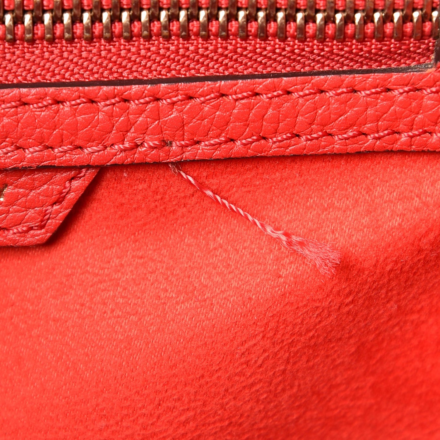 Drummed Calfskin Micro Luggage Coquelicot