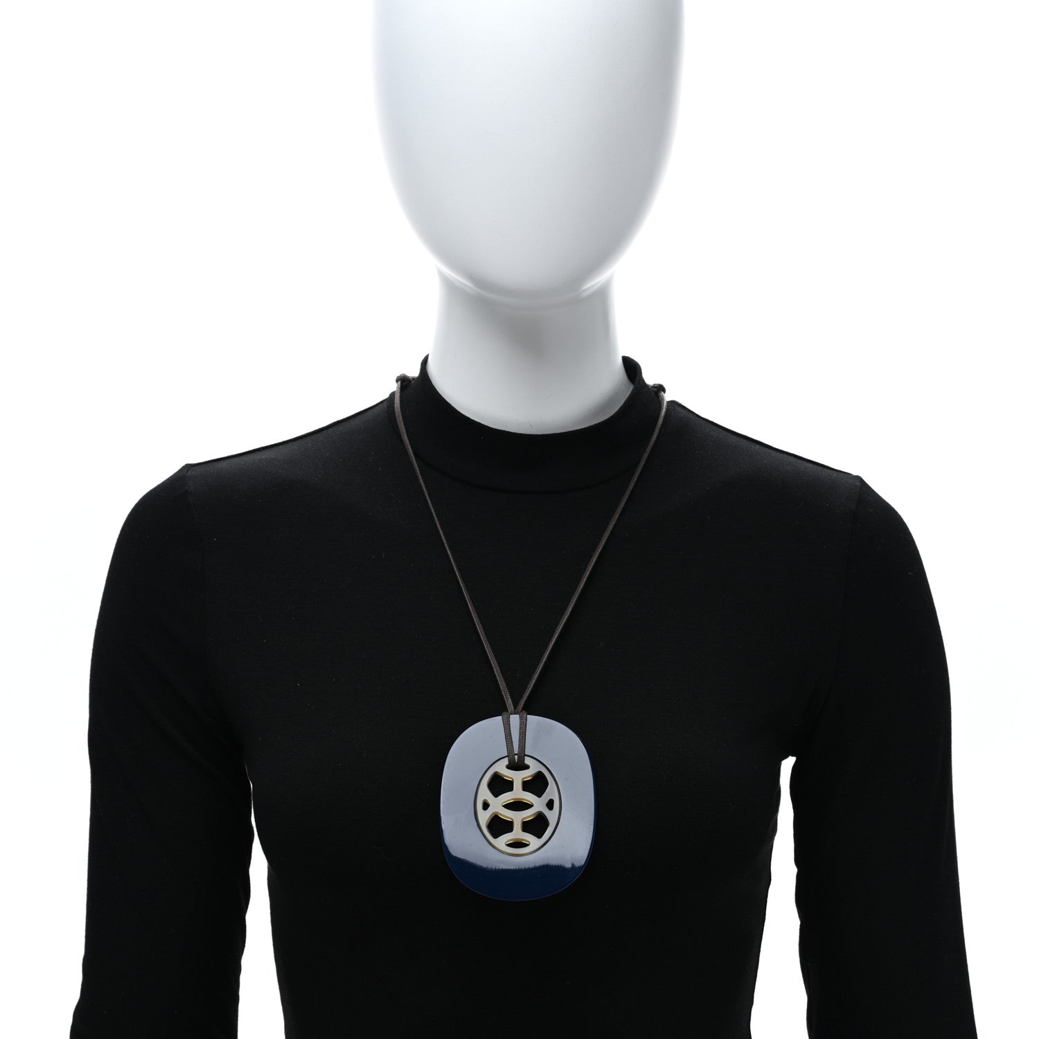 Hermes Lacquered Buffalo Horn Lift Necklace GM 3 of 4